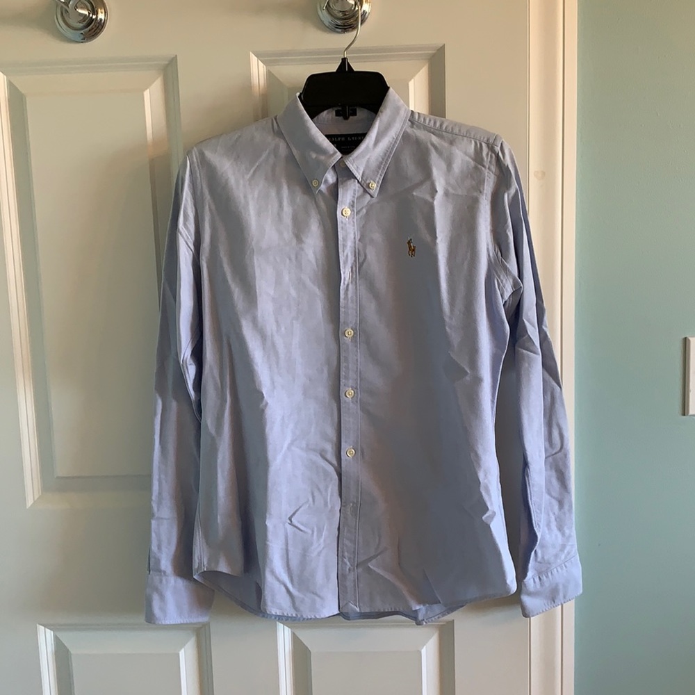 Polo Ralph Lauren Women’s Blue Slim Oxford Shirt
